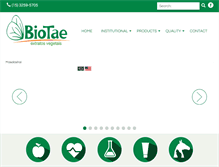 Tablet Screenshot of biotae.com.br